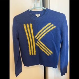 KENZO
Women's Blue K Logo Sweater size S cropped sweater